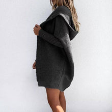 Load image into Gallery viewer, Cotton Blend Loose Knit Hoodie Sweater: KHAKI / 2XL