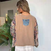 Load image into Gallery viewer, Printed Batwing Sleeve Loose Top: 4 / One_size
