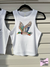Load image into Gallery viewer, Faux Rhinestone Mallard Cropped Tank  : XL
