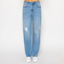 Load image into Gallery viewer, DESTRUCTED STRAIGHT JEAN: Light Blue / Straight / 0-1-3-5-7-11-13-15
