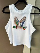 Load image into Gallery viewer, Faux Rhinestone Mallard Cropped Tank  : S
