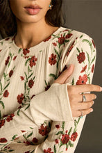 Load image into Gallery viewer, Floral Long Sleeve T-Shirt: BEIGE / S
