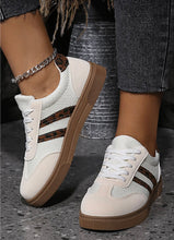 Load image into Gallery viewer, Textured Woven Leopard Patchwork
Flat Sneaker
