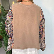Load image into Gallery viewer, Printed Batwing Sleeve Loose Top: 5 / One_size
