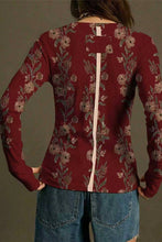 Load image into Gallery viewer, Floral Long Sleeve T-Shirt: BEIGE / L
