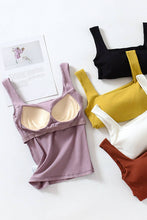 Load image into Gallery viewer, Ribbed Square Neck Sleeveless Tank Top: PURPLE / S
